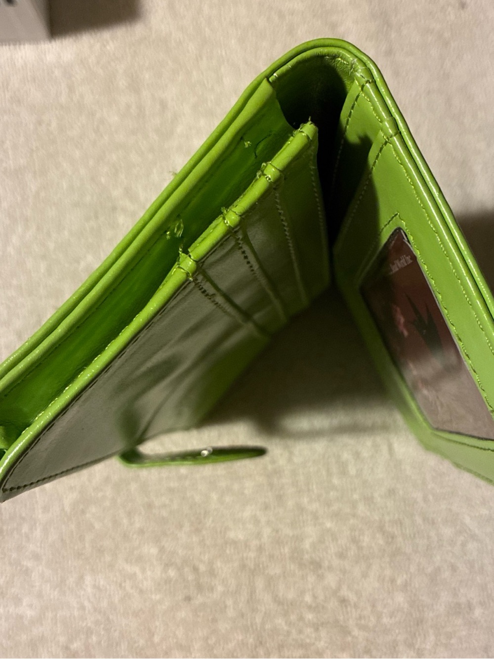 Shag Wear Vintage Hummingbird Large Bird Woman’s Wallet Faux Leather 7" Lime NEW - Picture 9 of 15
